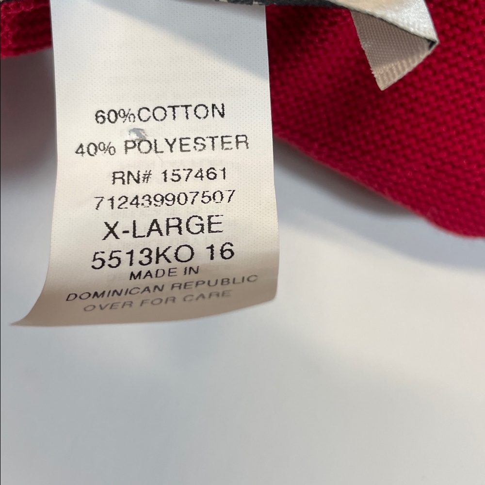 Cathy Daniels Red Cardigan Sweater Studded Rhinestone Trim Womens Sz XL - Picture 8 of 8